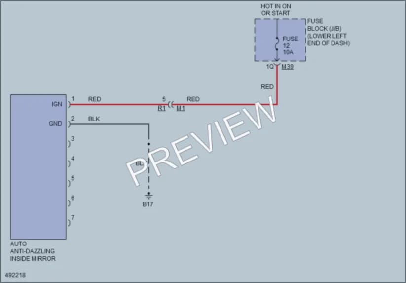 2016 Nissan NV3500HD Power Mirrors wiring diagram preview