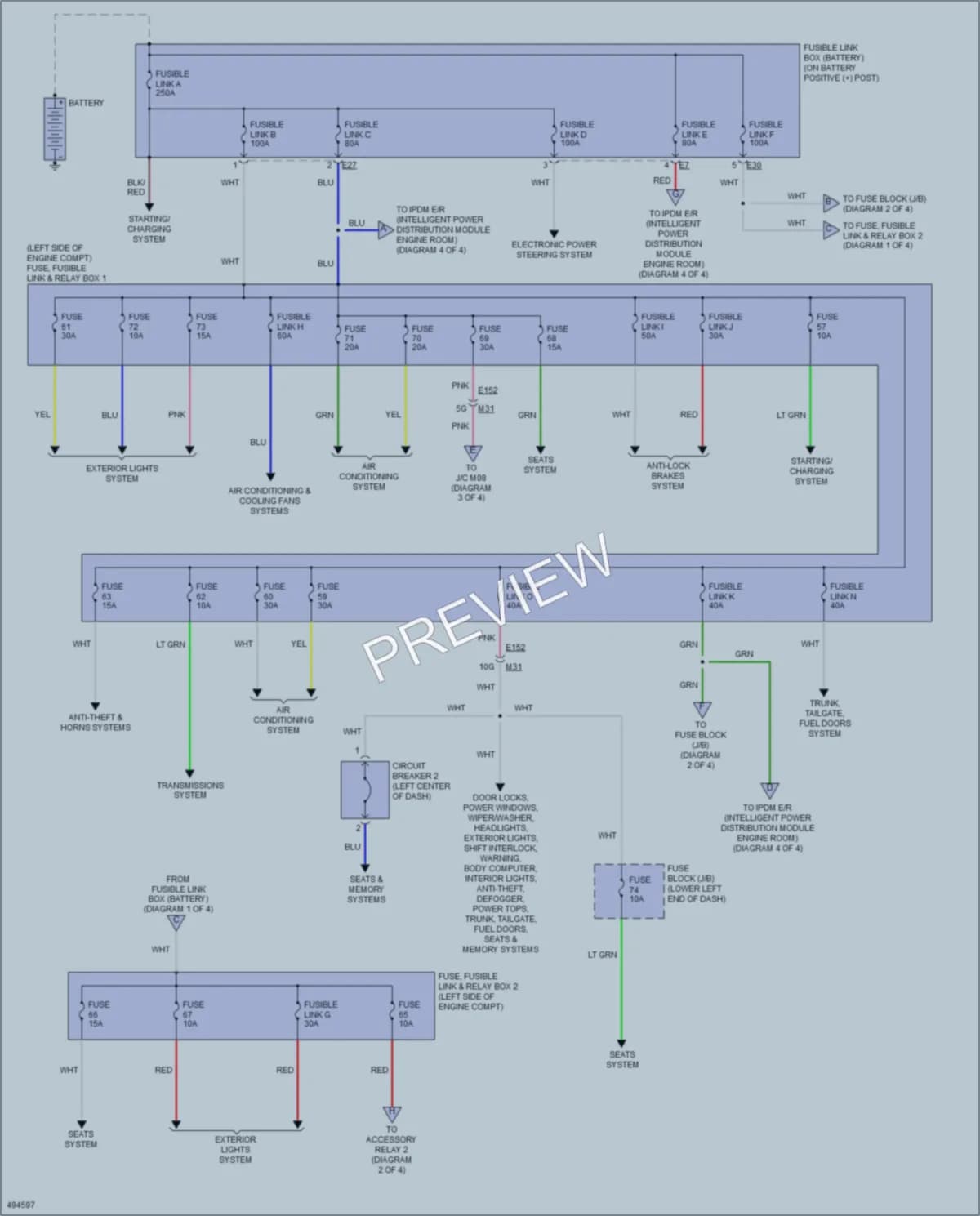 2016 Nissan Pathfinder Power Distribution wiring diagram preview