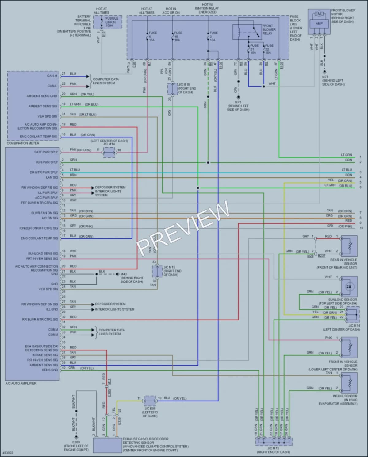 2016 Nissan Quest Air Conditioning wiring diagram preview