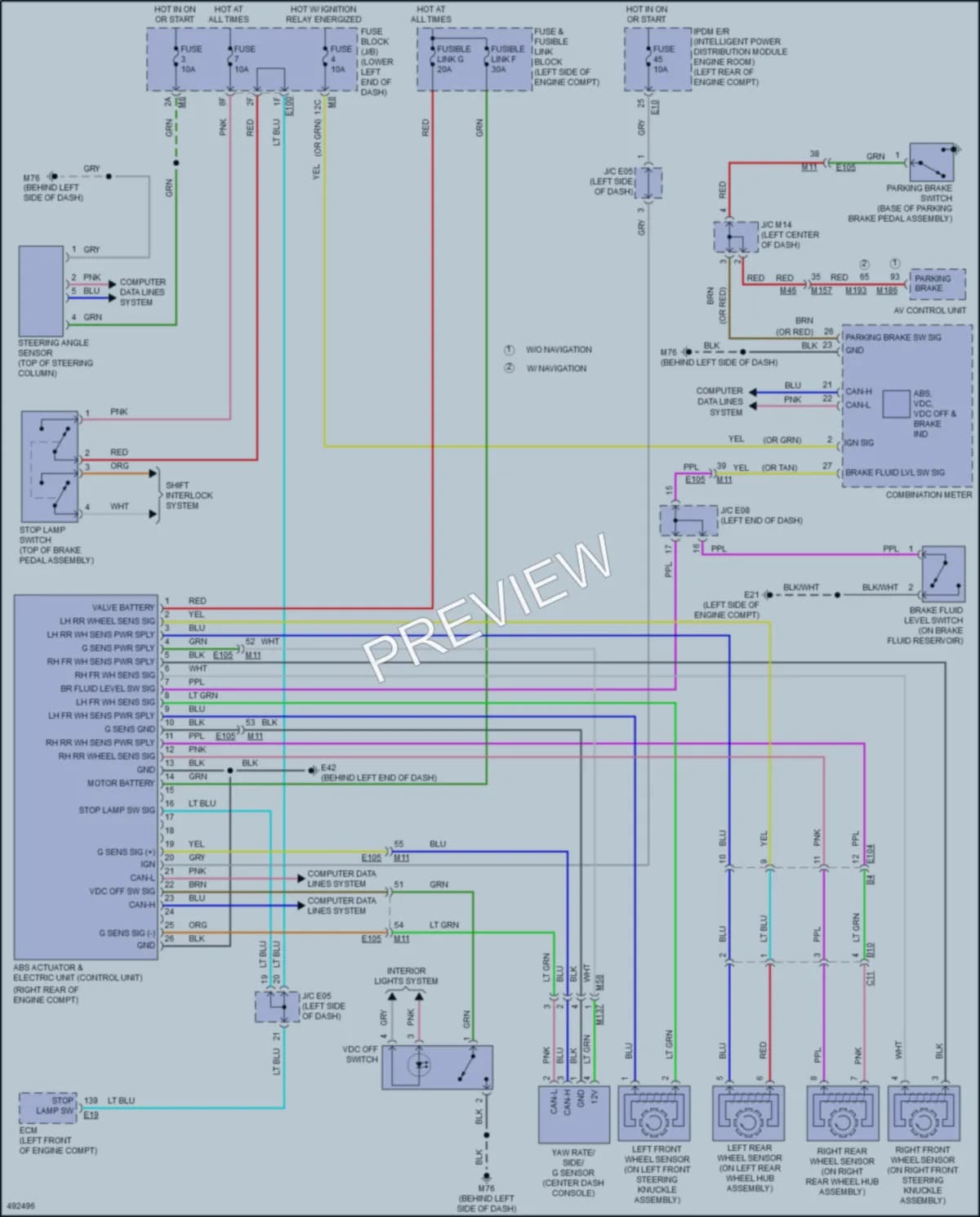 2016 Nissan Quest Anti Lock Brakes wiring diagram preview