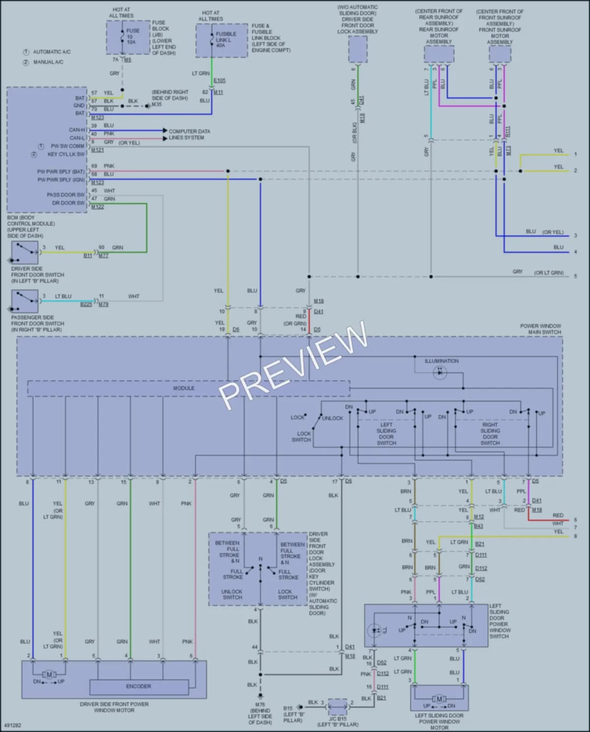 2016 Nissan Quest Power Windows wiring diagram preview
