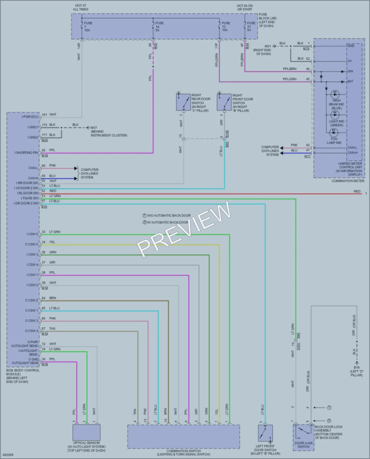 2016 Nissan Rogue Headlights wiring diagram preview
