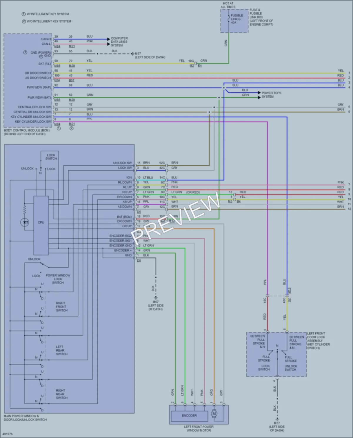 2016 Nissan Sentra Power Windows wiring diagram preview