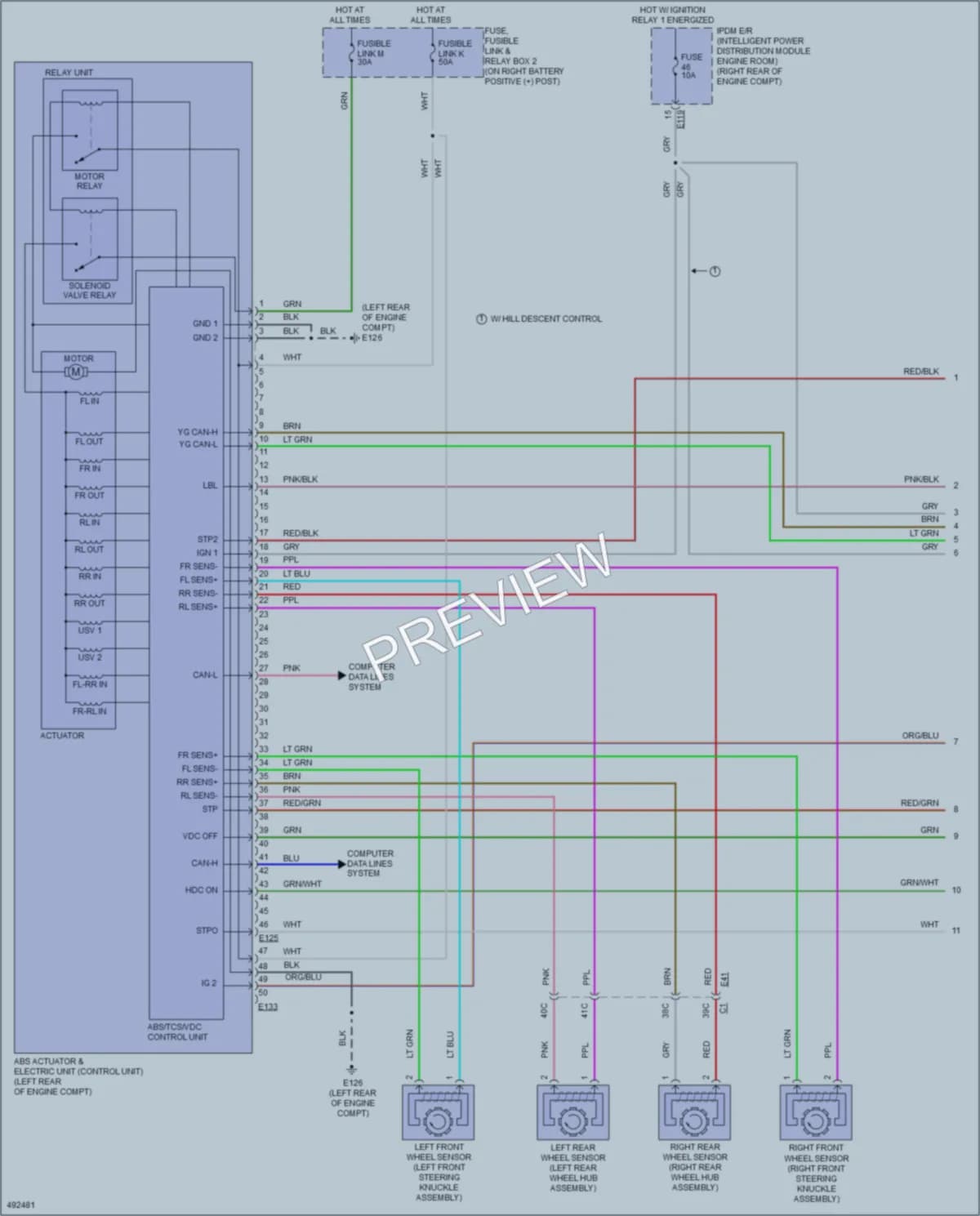 2016 Nissan TitanXD Anti Lock Brakes wiring diagram preview