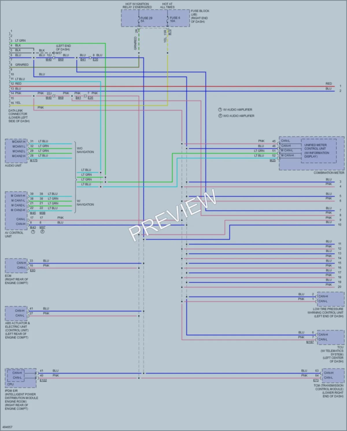 2016 Nissan TitanXD Computer Data Lines wiring diagram preview