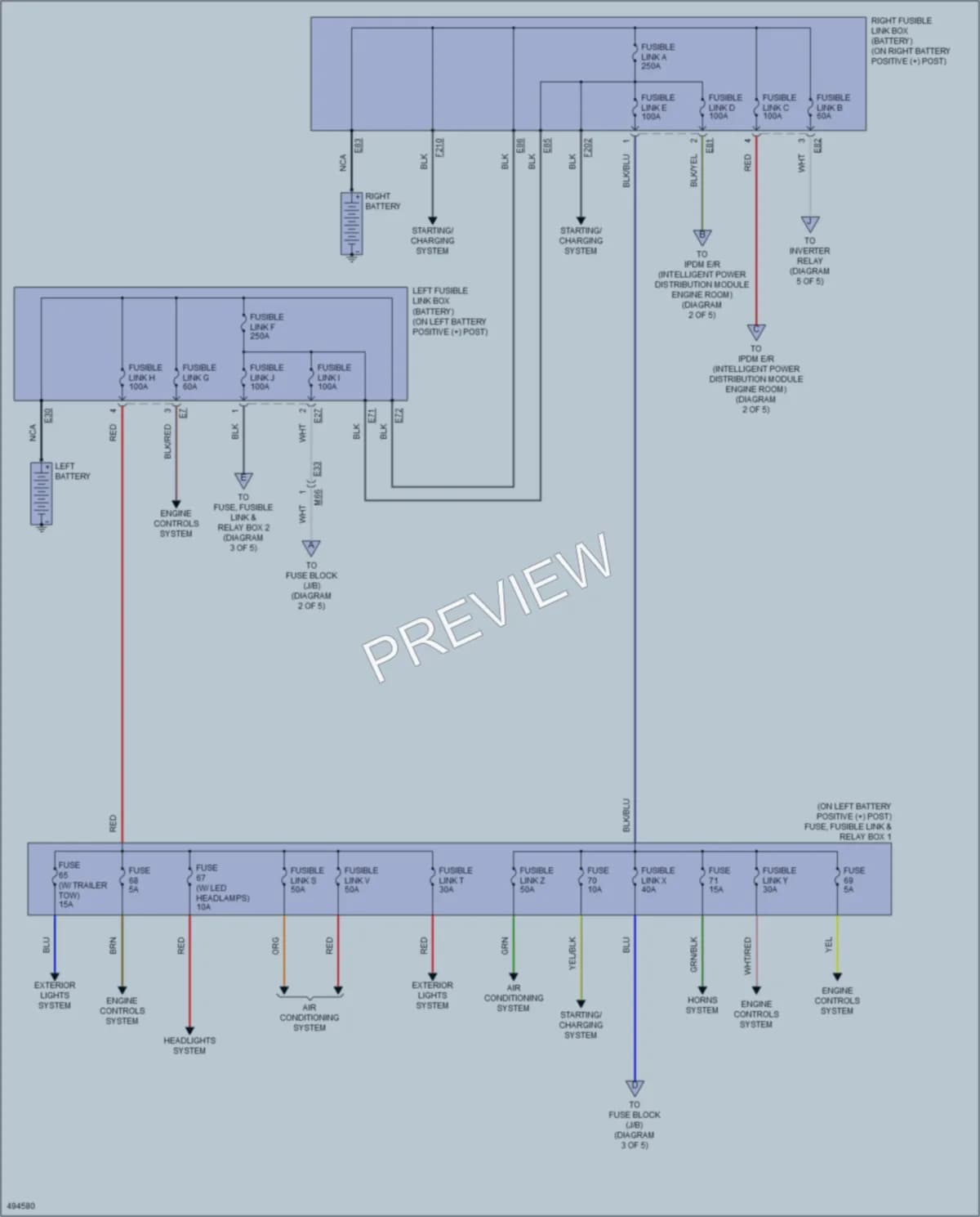 2016 Nissan TitanXD Power Distribution wiring diagram preview