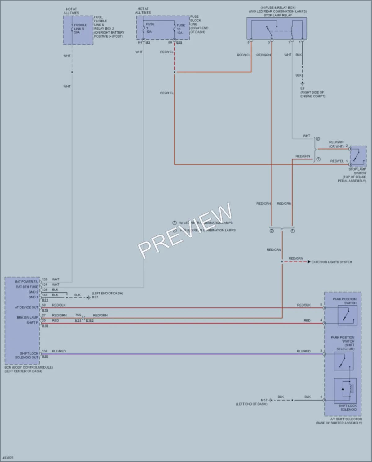 2016 Nissan TitanXD Shift Interlock wiring diagram preview