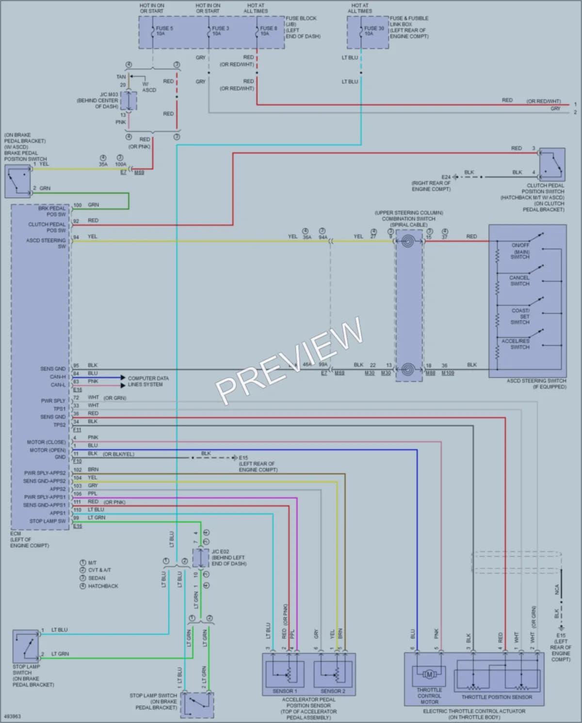2016 Nissan Versa Cruise Control wiring diagram preview