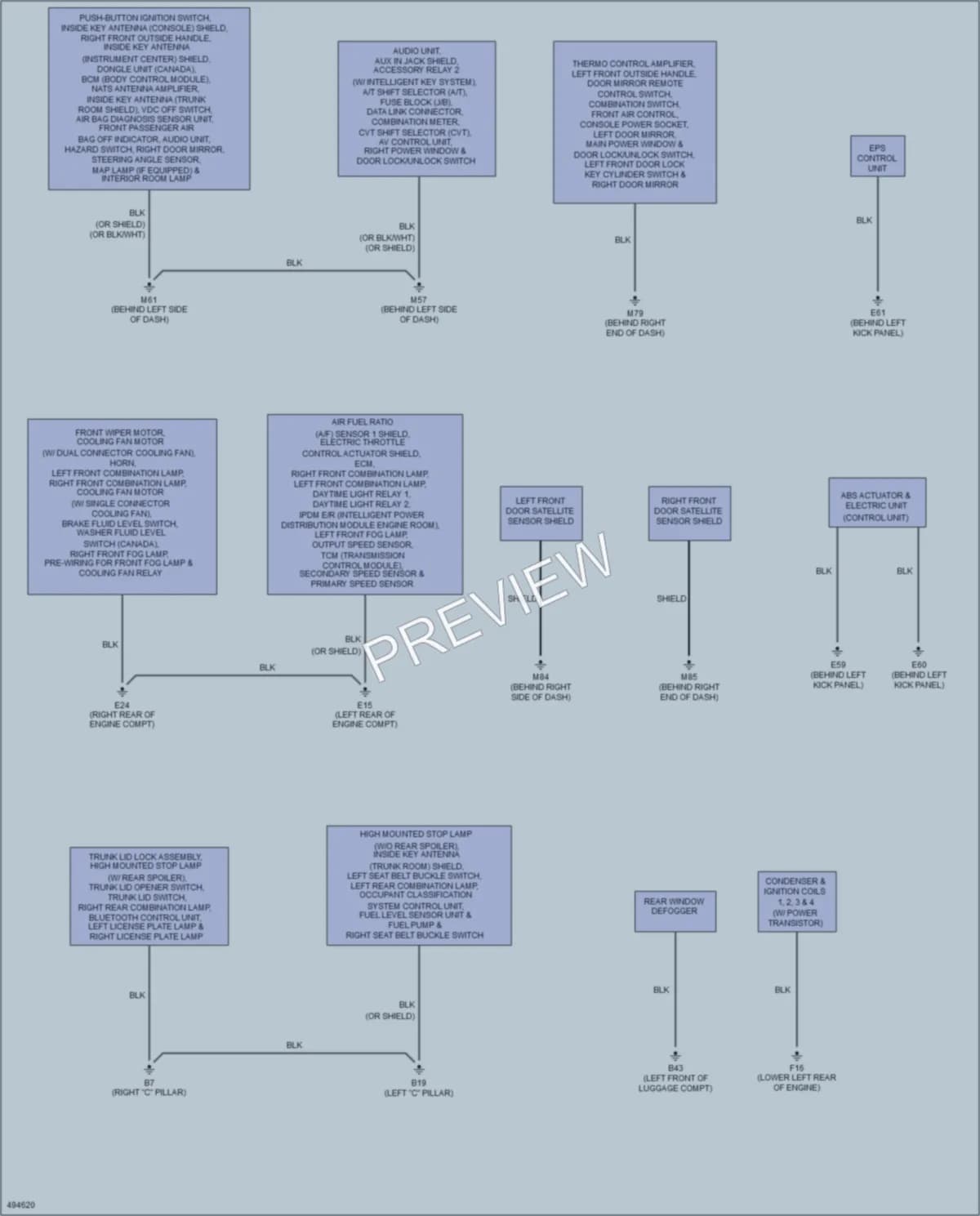 2016 Nissan Versa Ground Distribution wiring diagram preview