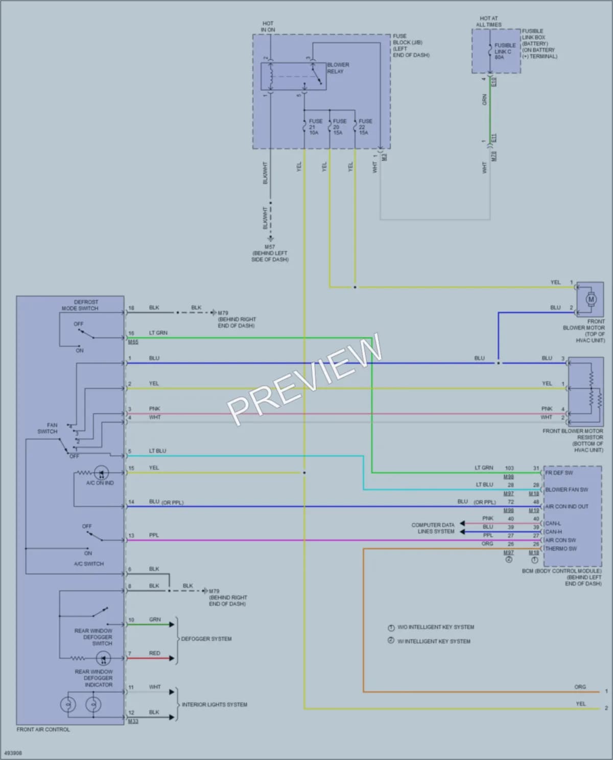 2016 Nissan VersaNote Air Conditioning wiring diagram preview