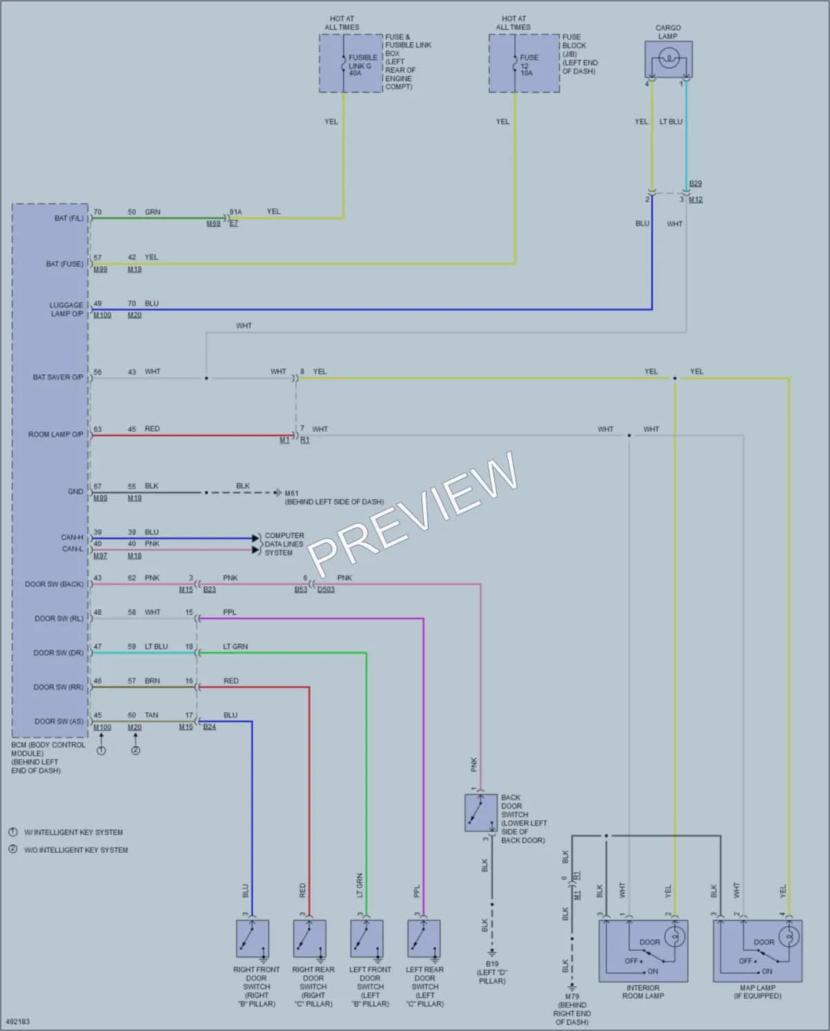 2016 Nissan VersaNote Interior Lights wiring diagram preview