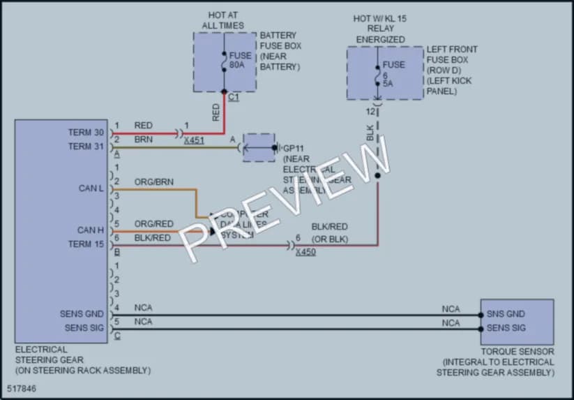 2016 Porsche 911 Electronic Power Steering wiring diagram preview