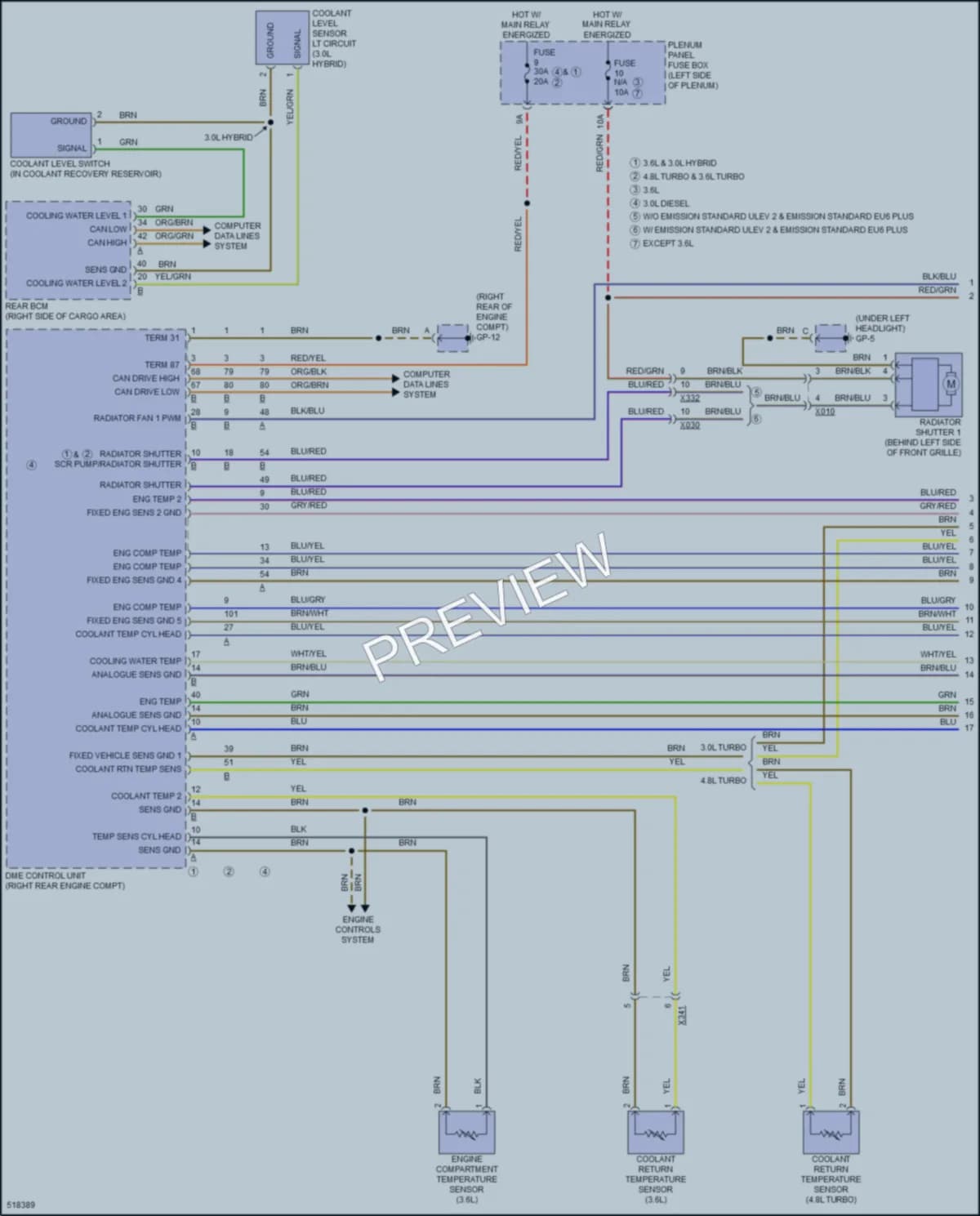 2016 Porsche Cayenne Cooling Fan wiring diagram preview