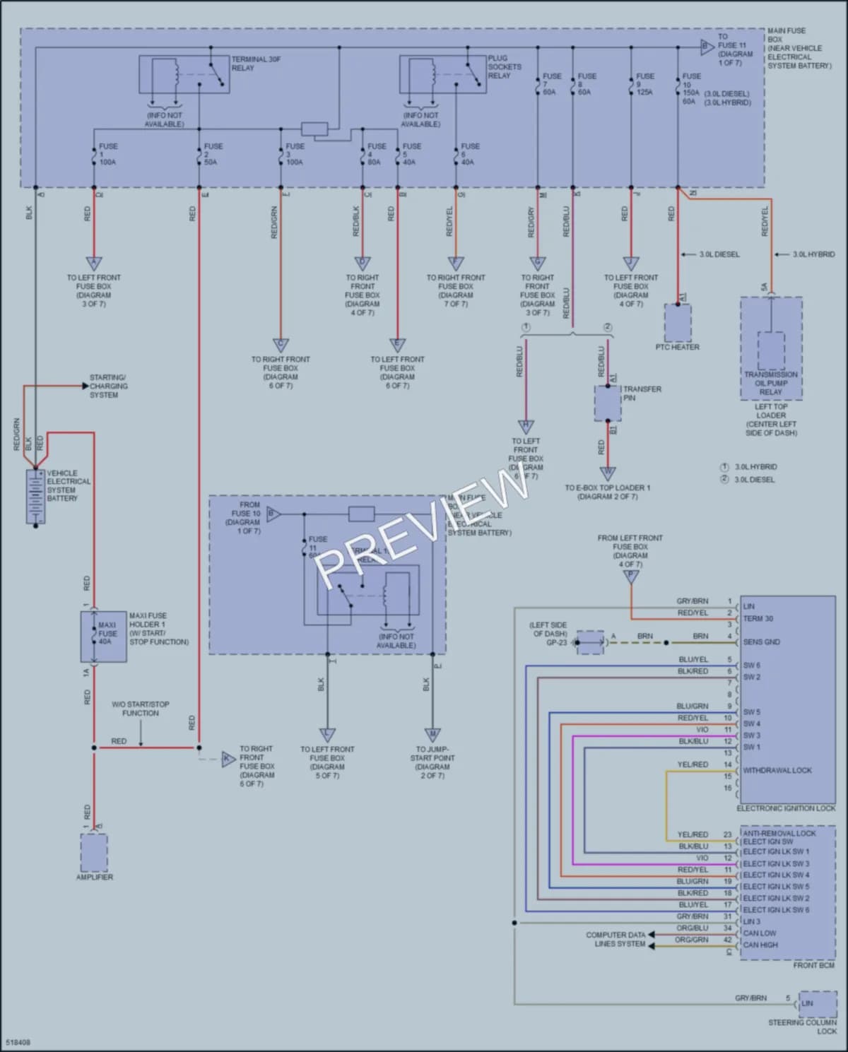 2016 Porsche Cayenne Power Distribution wiring diagram preview