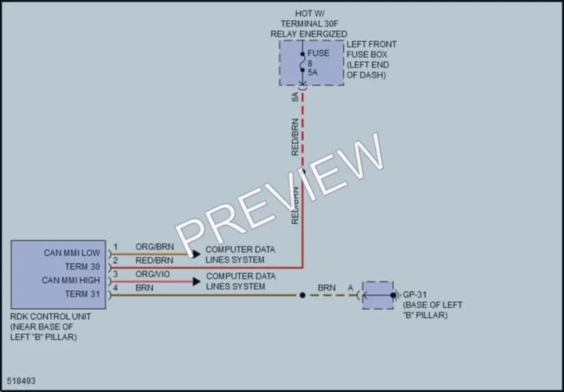 2016 Porsche CayenneHybrid Warning Systems wiring diagram preview