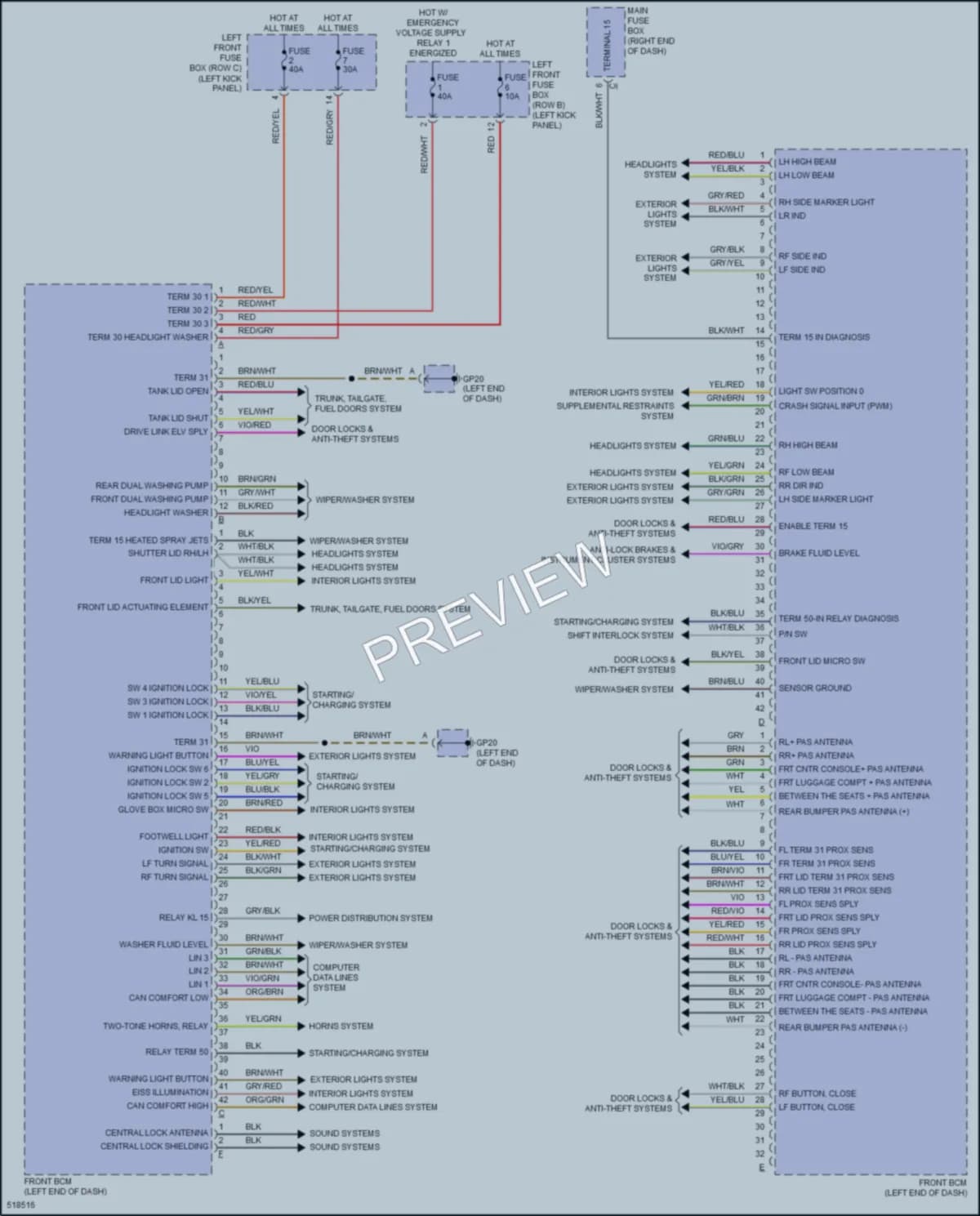 2016 Porsche Cayman Body Control Modules wiring diagram preview