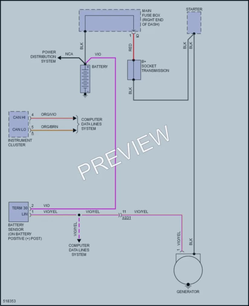 2016 Porsche Cayman Starting Charging wiring diagram preview