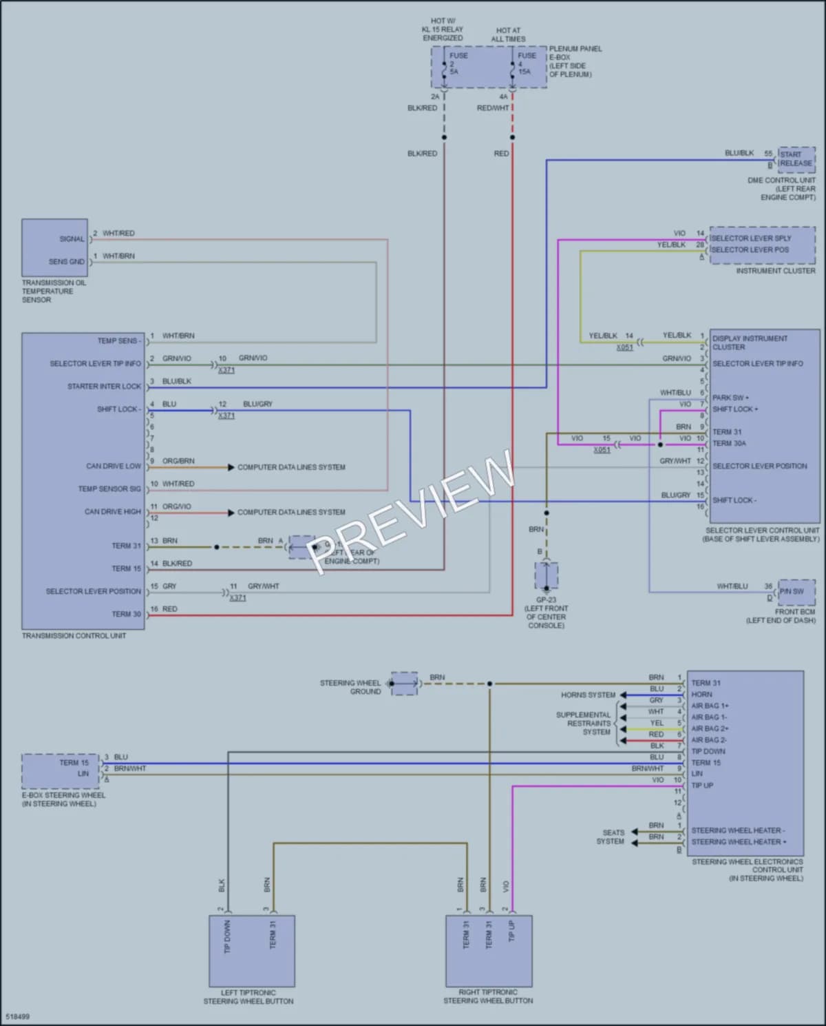 2016 Porsche Macan Transmission wiring diagram preview