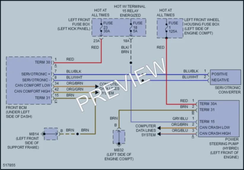 2016 Porsche Panamera Electronic Power Steering wiring diagram preview