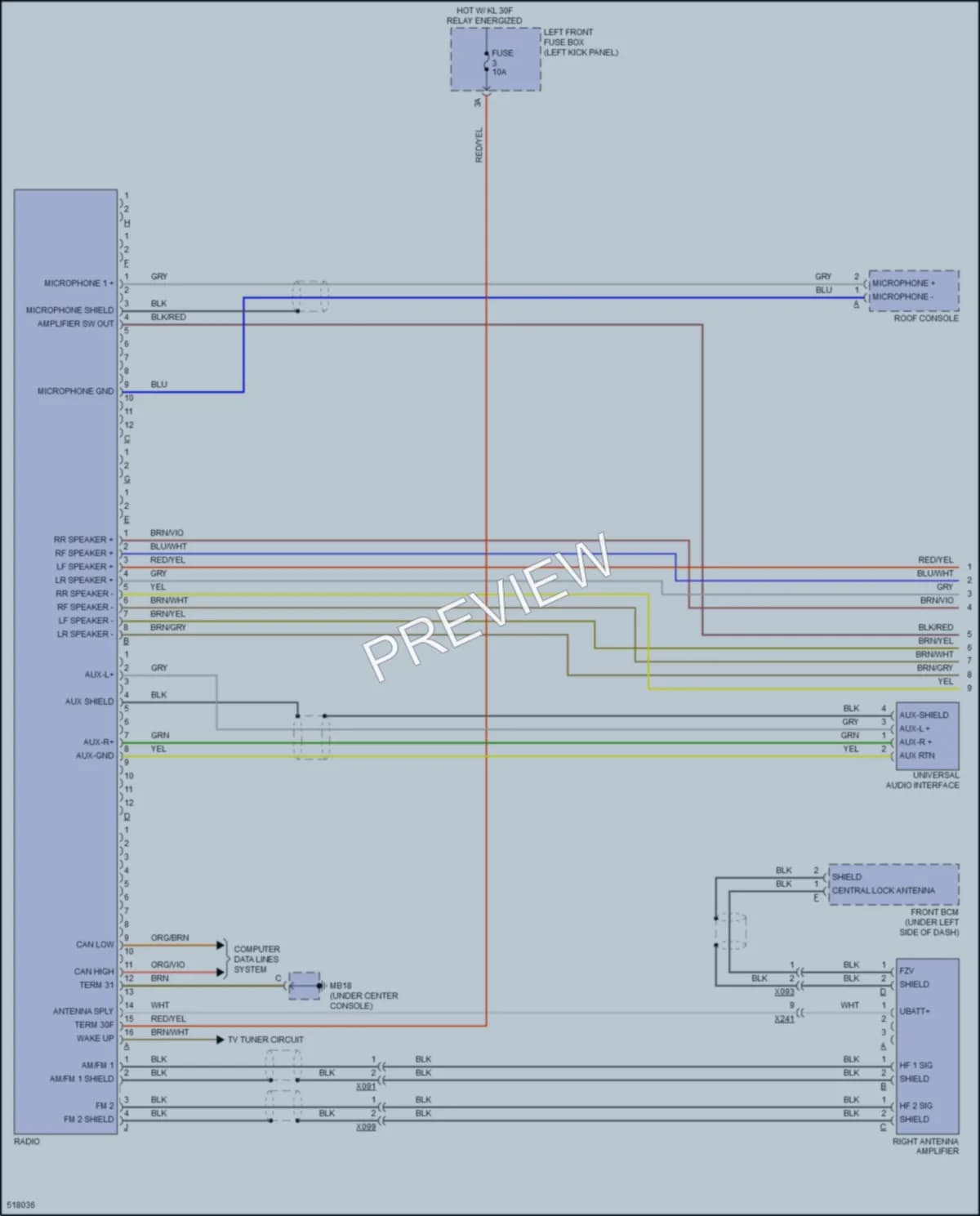 2016 Porsche Panamera Radio wiring diagram preview