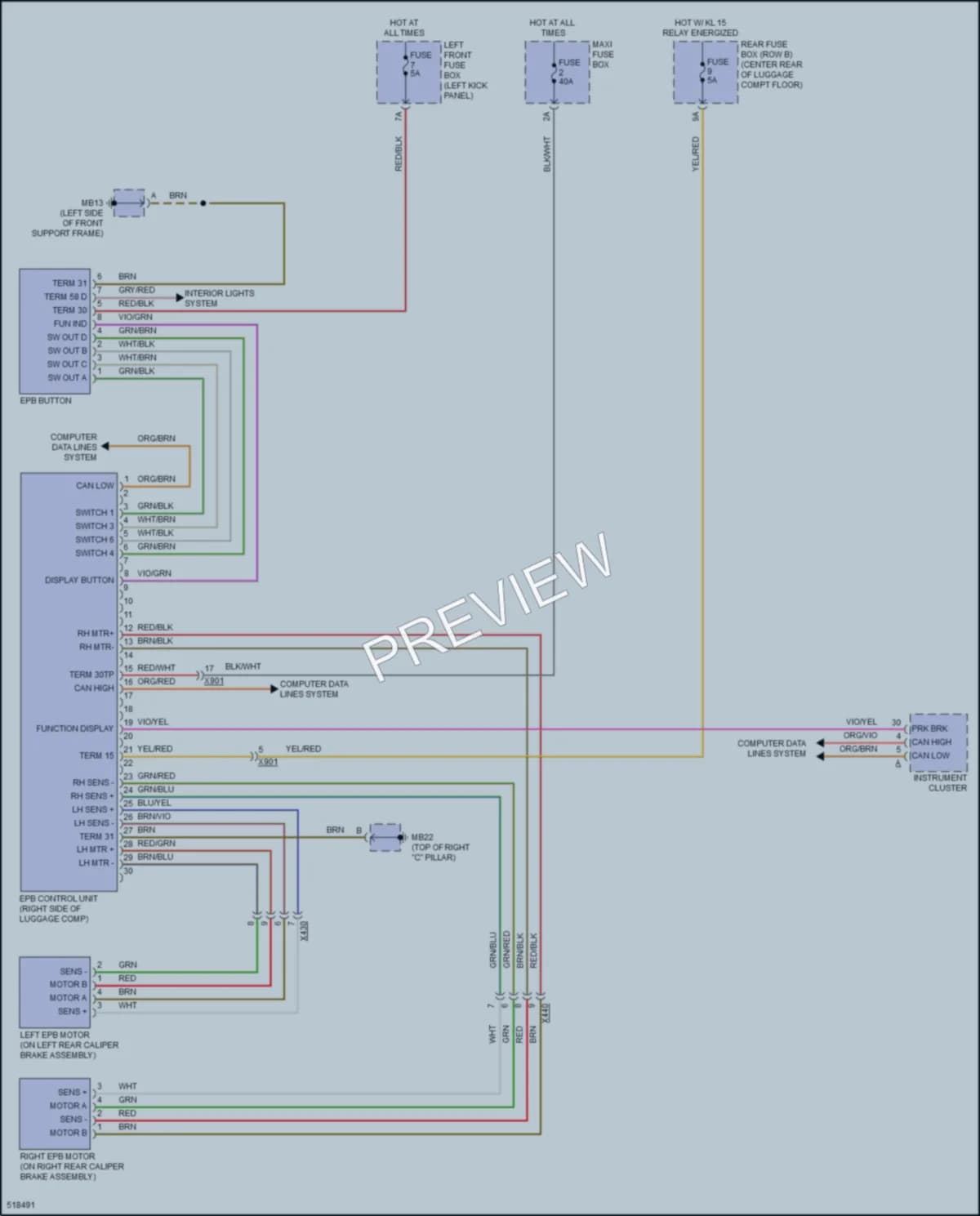 2016 Porsche Panamera Shift Interlock wiring diagram preview