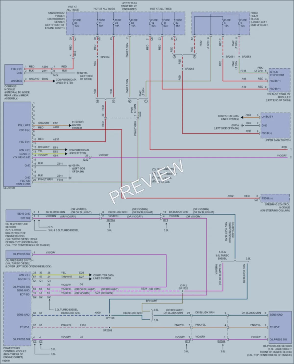2016 Ram 1500Pickup Instrument Cluster wiring diagram preview