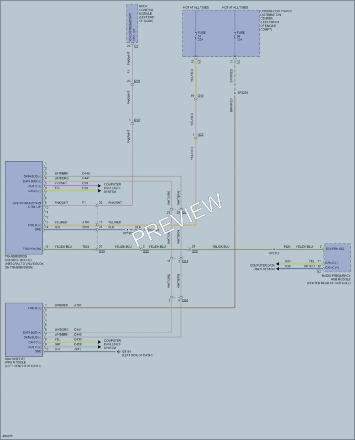 2016 Ram 1500Pickup Transmission wiring diagram preview