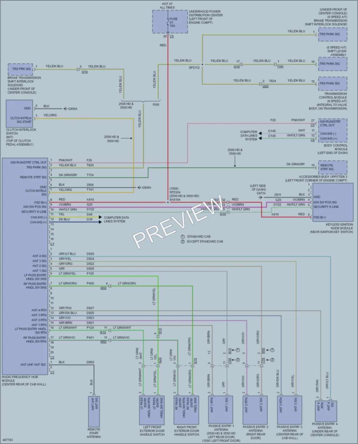 2016 Ram 3500Pickup Anti Theft wiring diagram preview