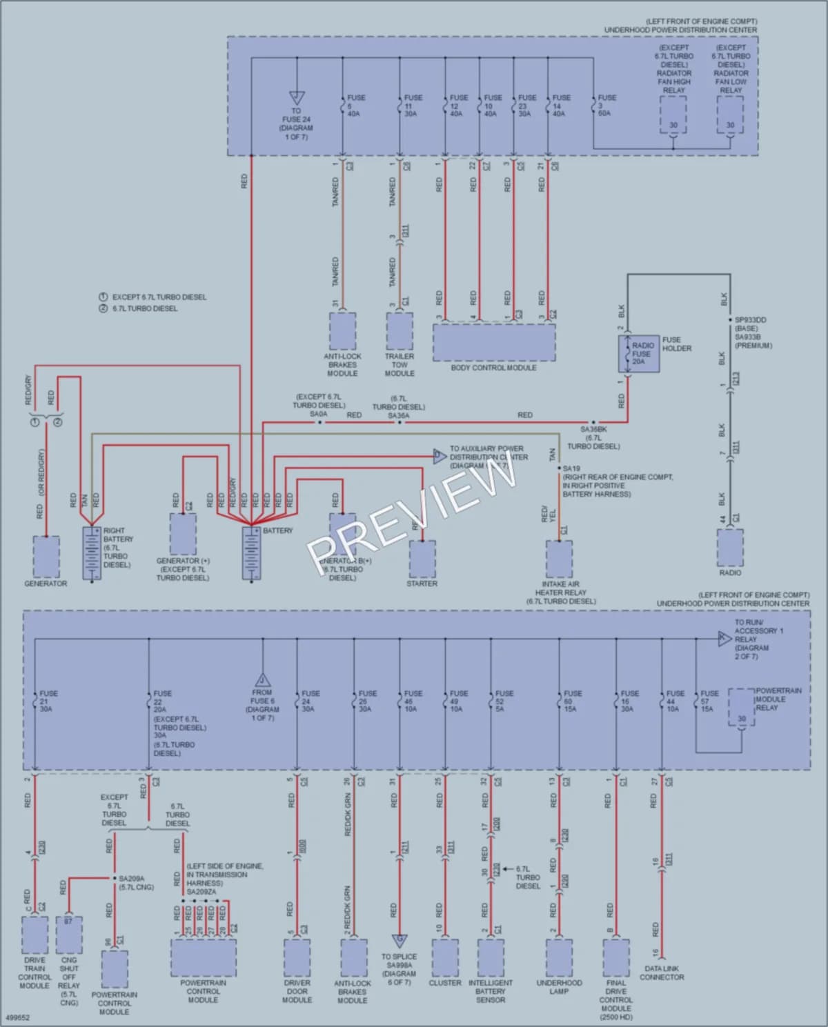 2016 Ram 3500Pickup Power Distribution wiring diagram preview