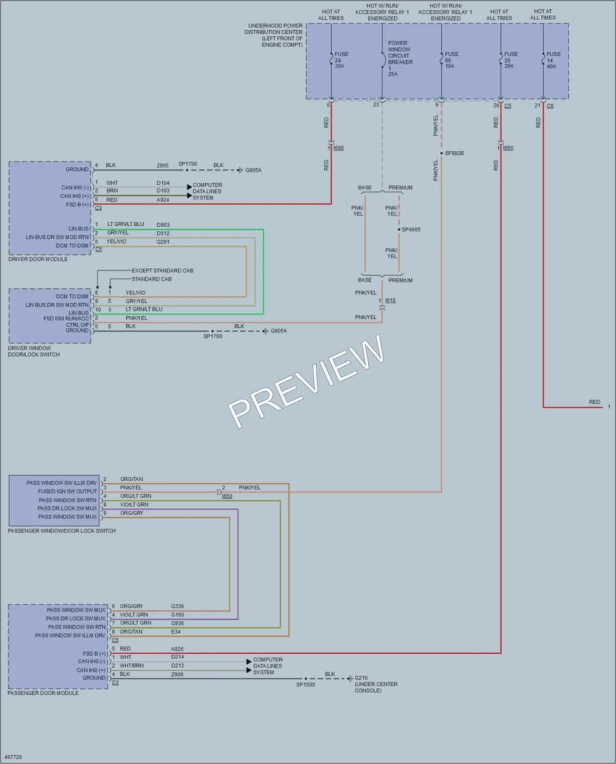 2016 Ram 3500Pickup Power Door Locks wiring diagram preview
