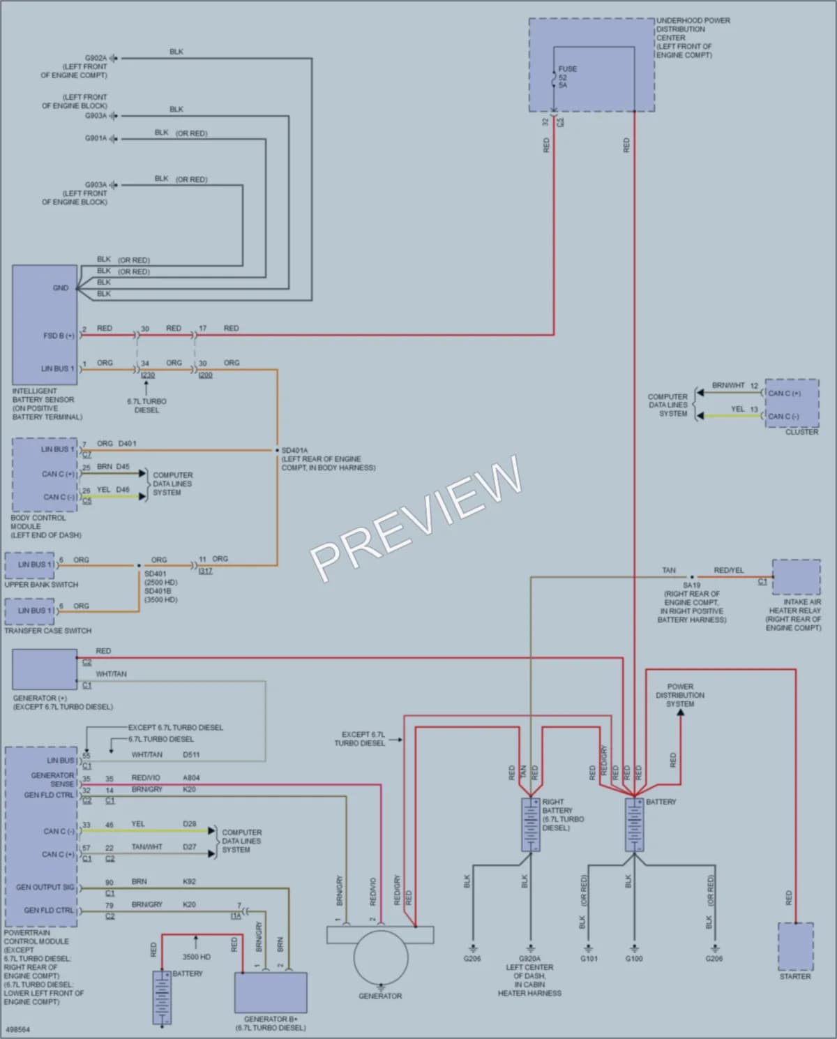 2016 Ram 3500Pickup Starting Charging wiring diagram preview