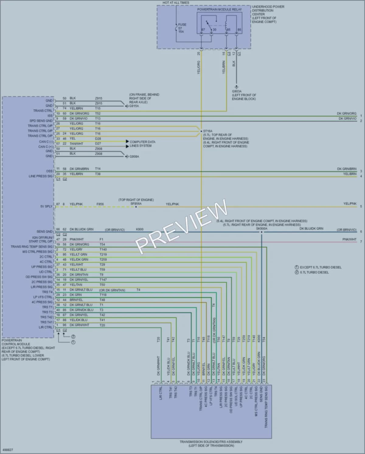 2016 Ram 3500Pickup Transmission wiring diagram preview