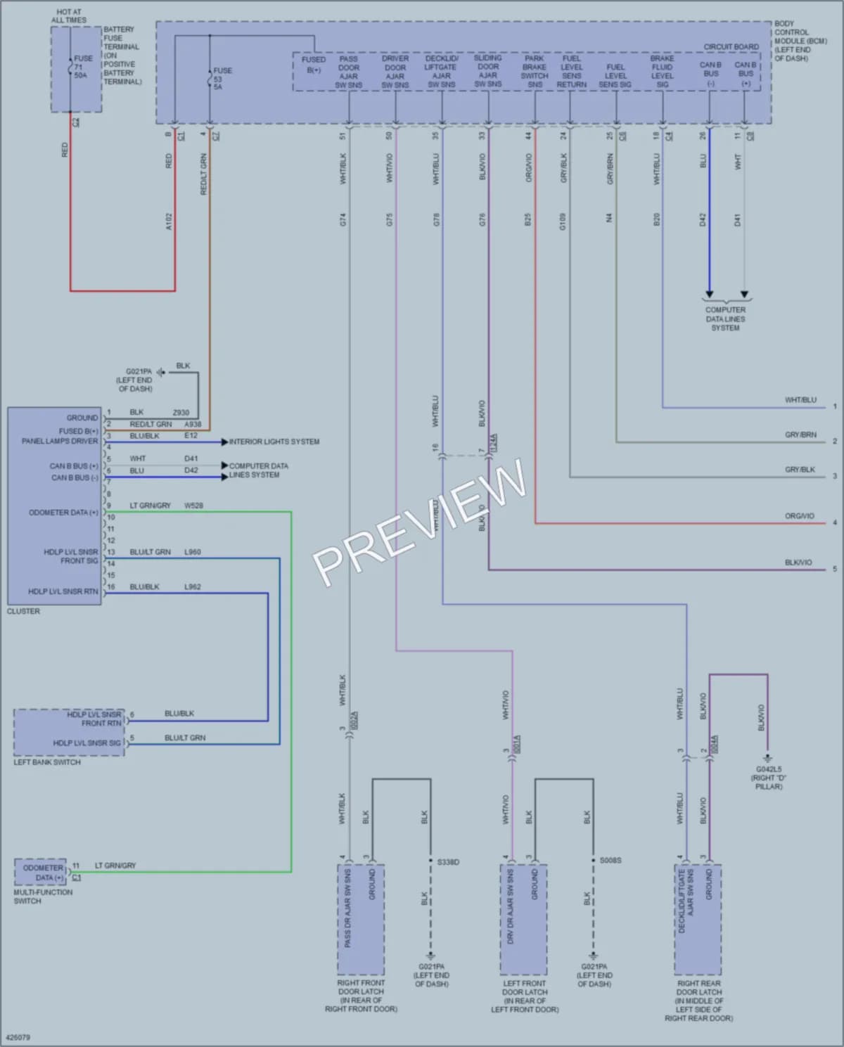 2016 Ram 3500ProMaster Instrument Cluster wiring diagram preview