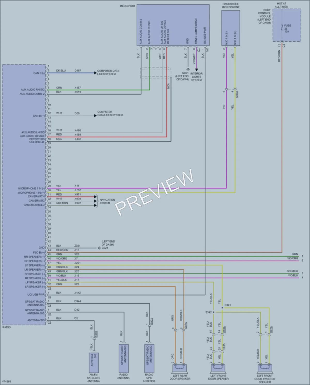 2016 Ram ProMasterCity Navigation wiring diagram preview