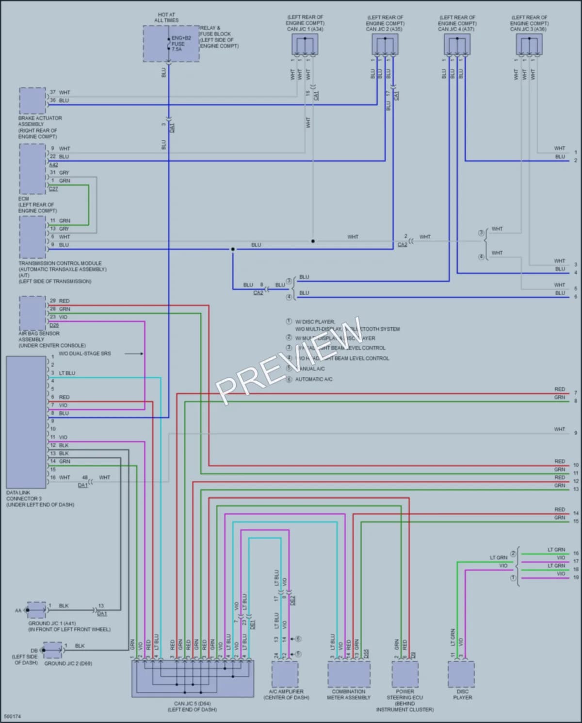 2016 Scion iA Computer Data Lines wiring diagram preview