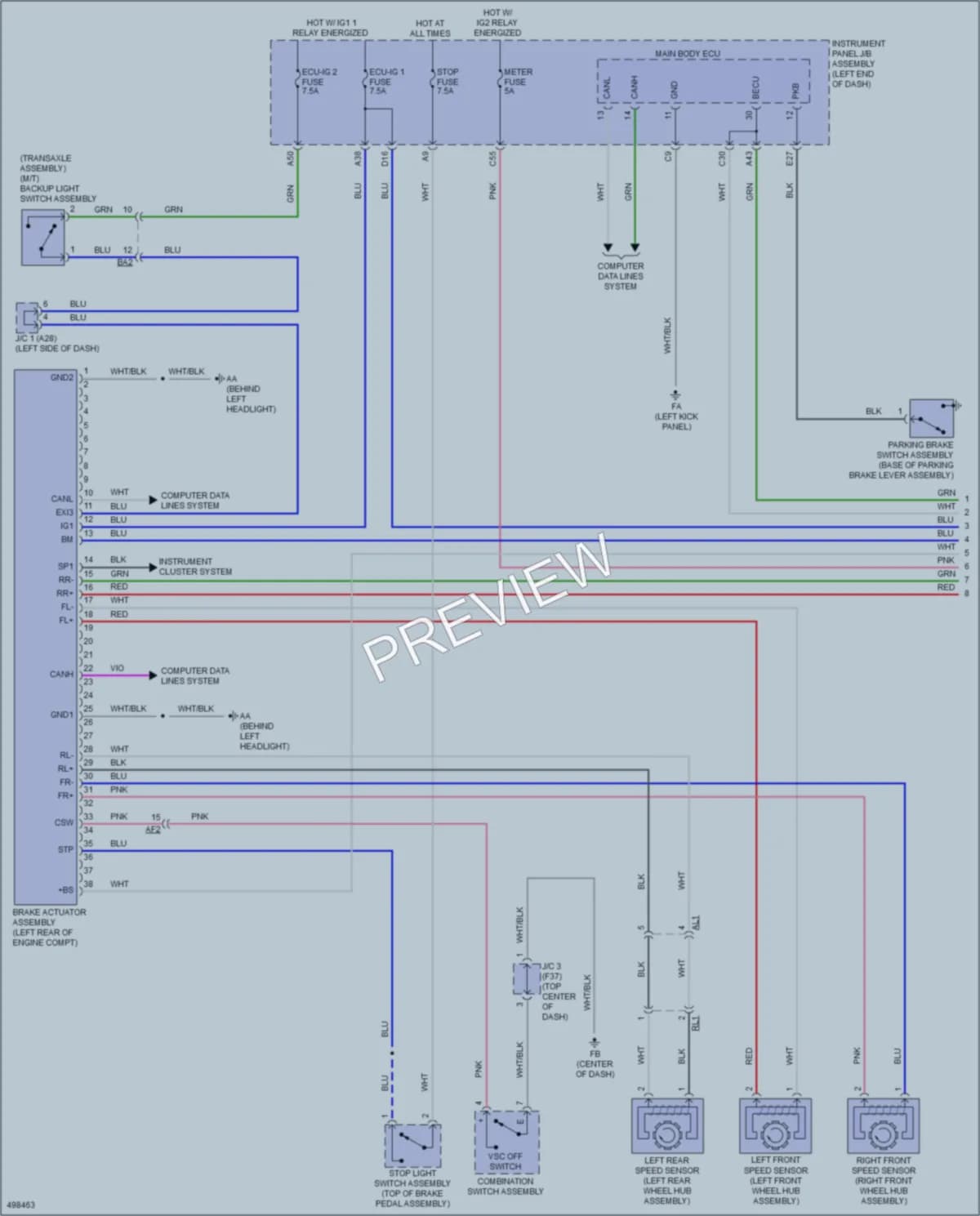 2016 Scion iM Anti Lock Brakes wiring diagram preview