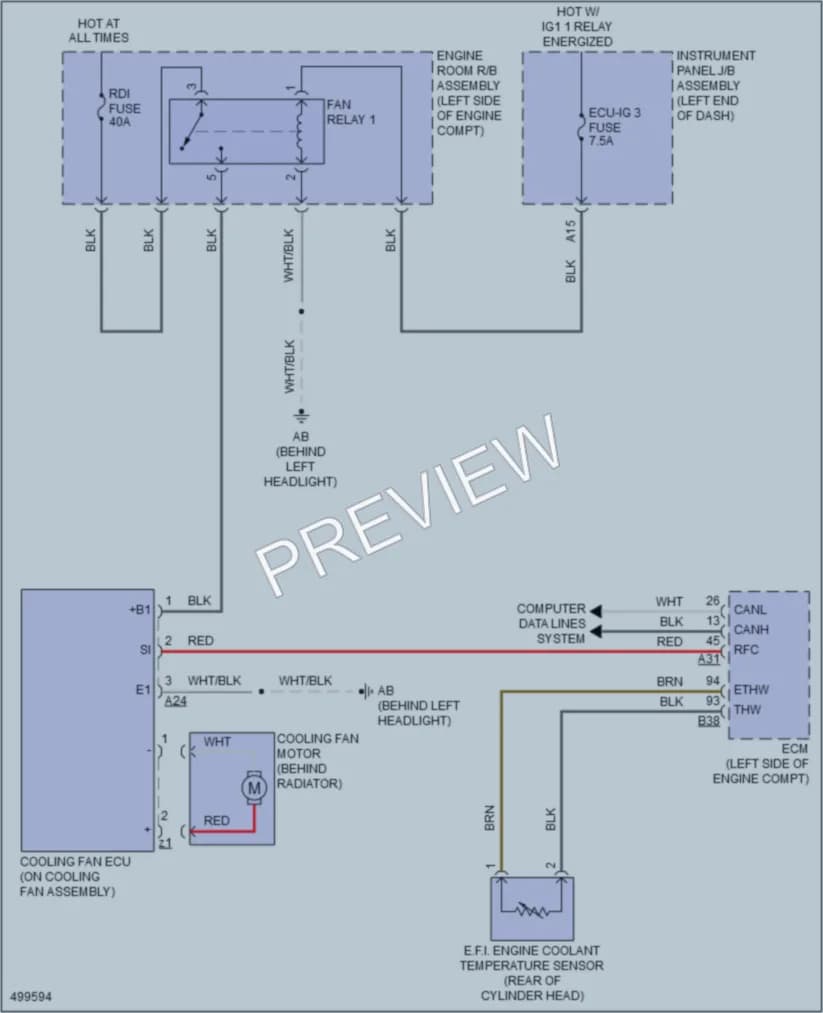 2016 Scion iM Cooling Fan wiring diagram preview