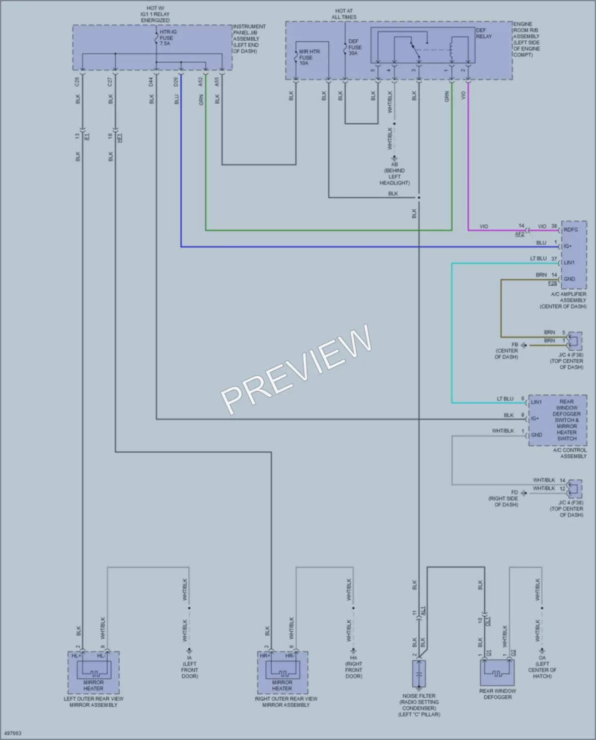 2016 Scion iM Defoggers wiring diagram preview