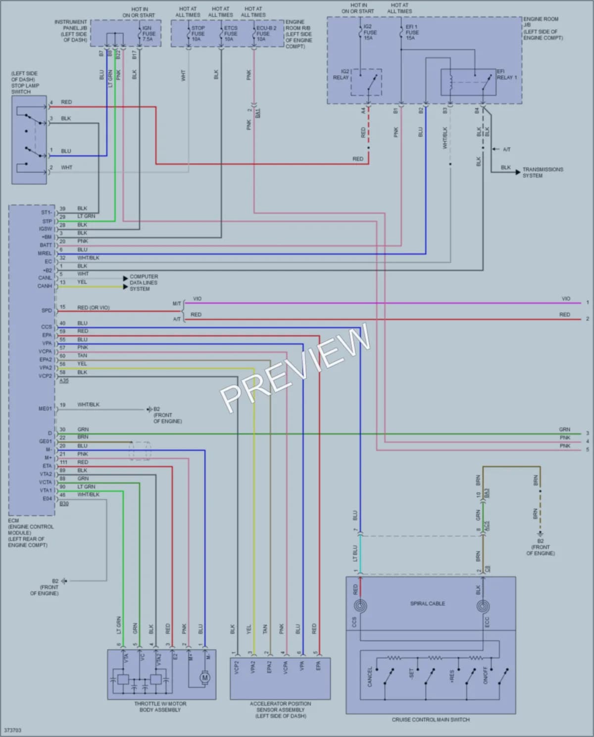 2016 Scion tC Cruise Control wiring diagram preview