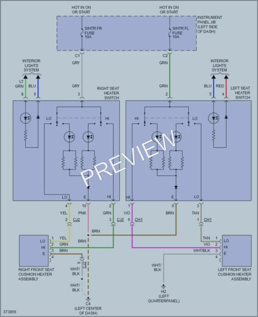 2016 Scion tC Power Seats wiring diagram preview