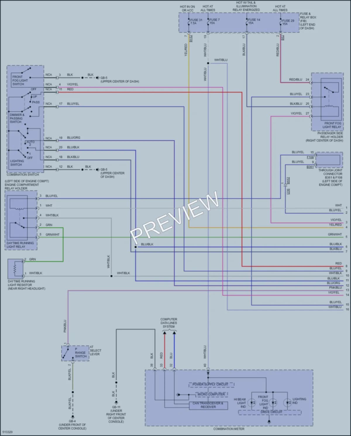 2016 Subaru Crosstrek Headlights wiring diagram preview