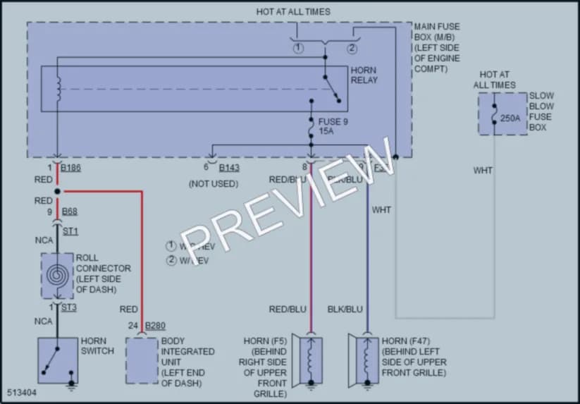 2016 Subaru CrosstrekHybrid Horn wiring diagram preview