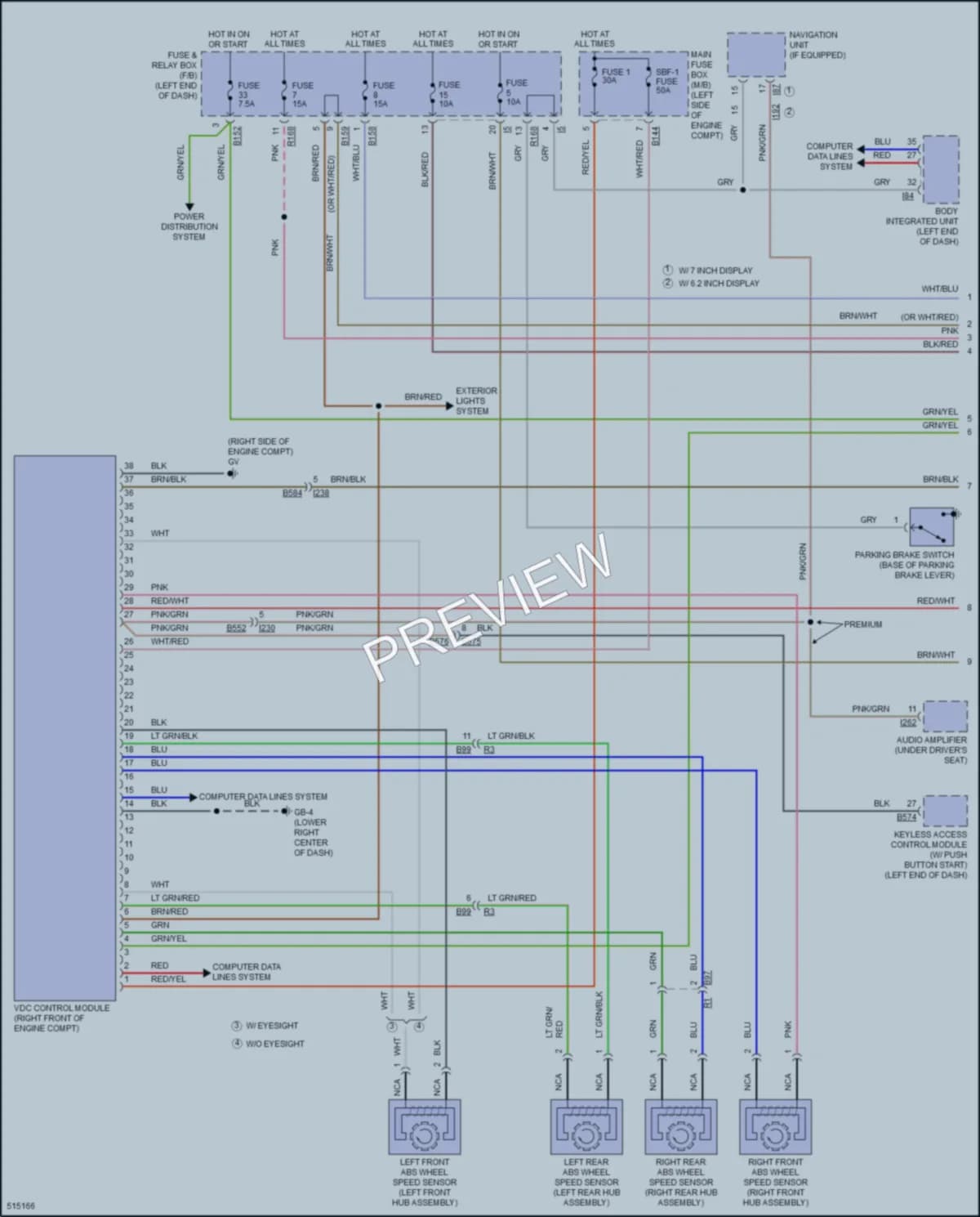 2016 Subaru Forester Anti Lock Brakes wiring diagram preview