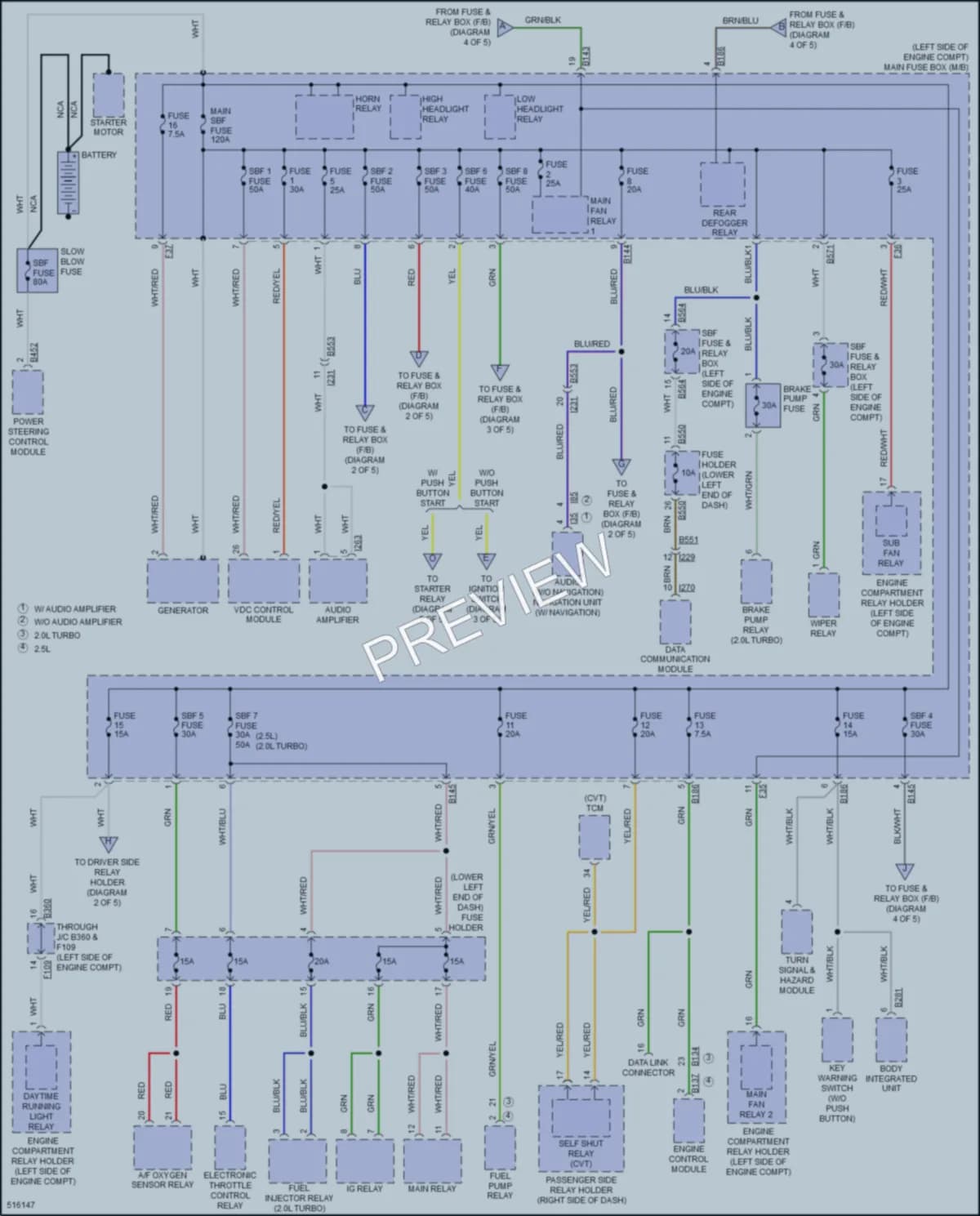 2016 Subaru Forester Power Distribution wiring diagram preview