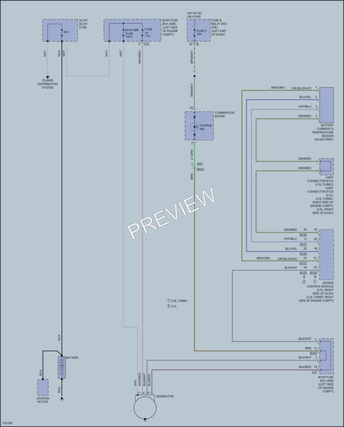 2016 Subaru Forester Starting Charging wiring diagram preview