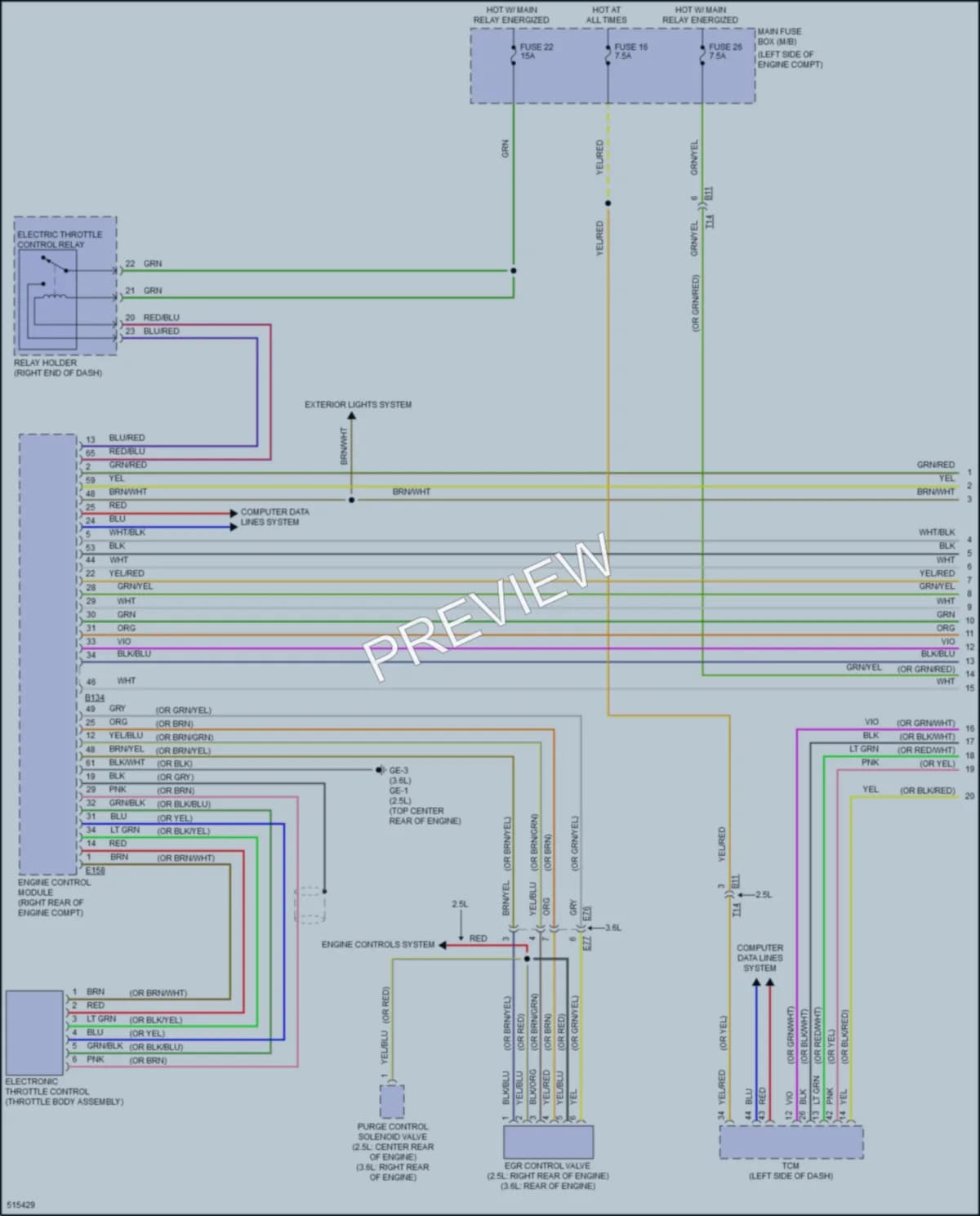 2016 Subaru Legacy Cruise Control wiring diagram preview