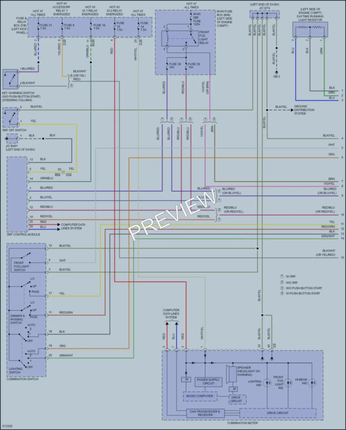 2016 Subaru Legacy Headlights wiring diagram preview