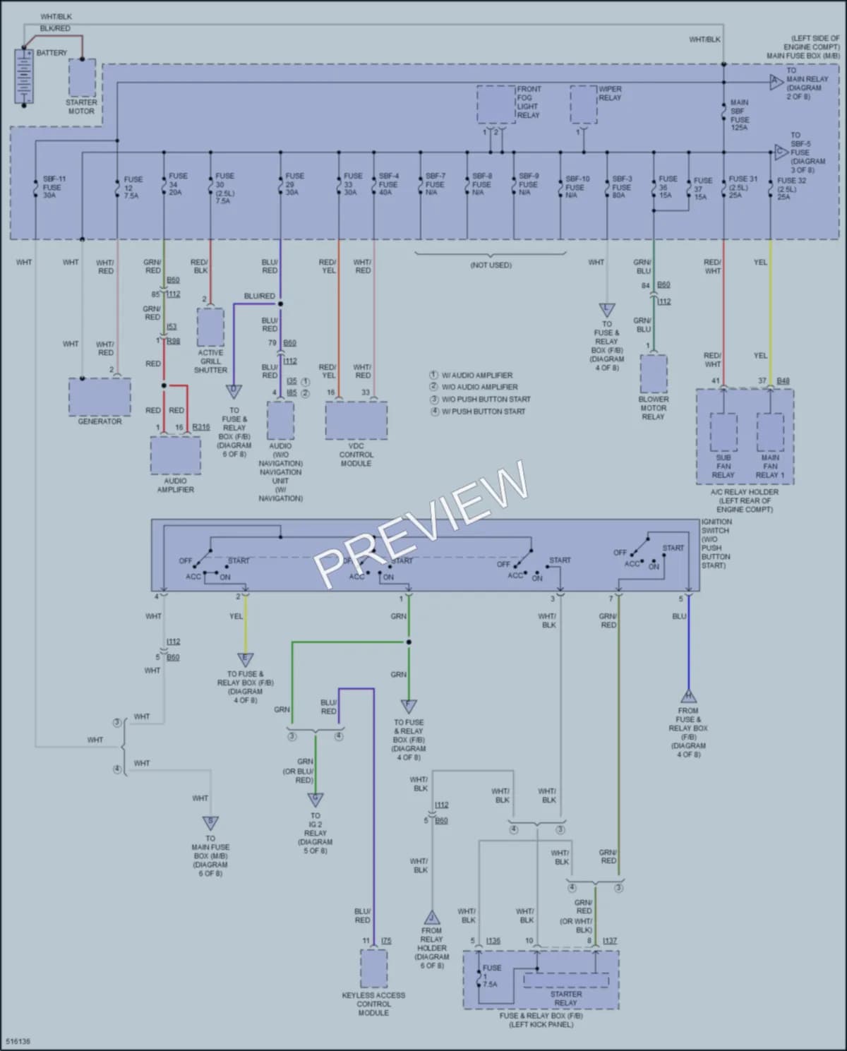 2016 Subaru Outback Power Distribution wiring diagram preview