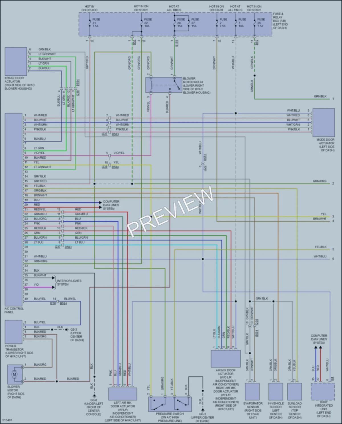 2016 Subaru WRX Air Conditioning wiring diagram preview