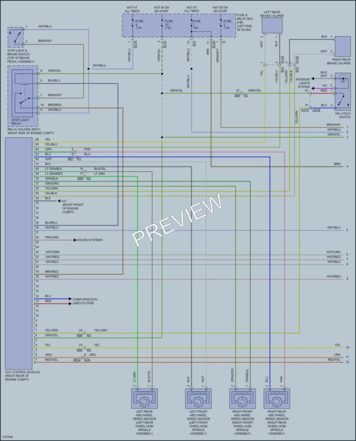 2016 Subaru WRX Anti Lock Brakes wiring diagram preview